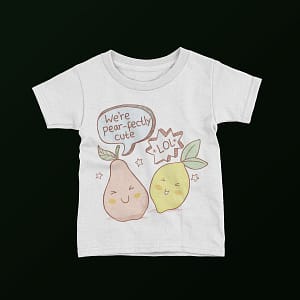 Food & Drink Pear-fectly Cute Kid’s T-Shirt fruit