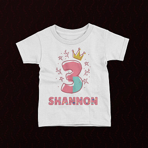 Personalised Personalised Princess Kid’s Birthday T-Shirt birthday
