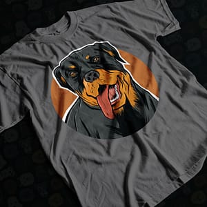 Animals & Nature Hand-Drawn Rottweiler Adult’s T-Shirt dog