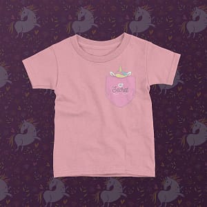 Fantasy Kids Secret Unicorn in my Pocket Kid’s T-Shirt girls