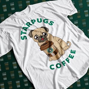 Animals & Nature Starpugs Coffee Adult’s T-Shirt coffee