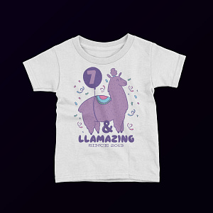 Personalised Llamazing Llama Personalised Kid’s Birthday T-Shirt birthday