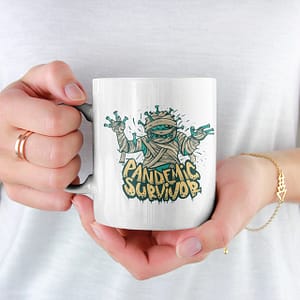 Funny Mugs Pandemic Survivor Mug coronavirus