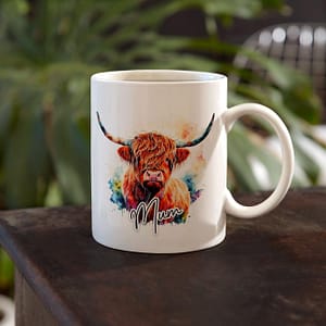 Animal Mugs Highland Cow Personalised Mug