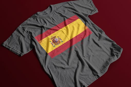 Misc Spain Flag Adult’s T-Shirt hispanic