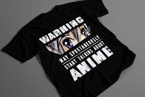 TV & Film Warning: May Start Talking About Anime Adult’s T-Shirt anime