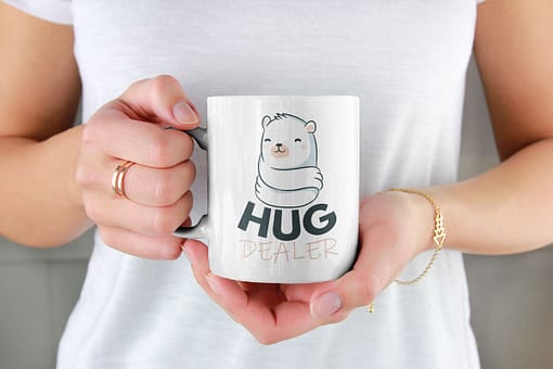 Animal Mugs Hug Dealer Mug bear. cuddle