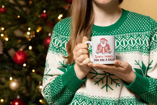 Christmas Mugs Santa Thinks You Are… Personalised Mug funny christmas