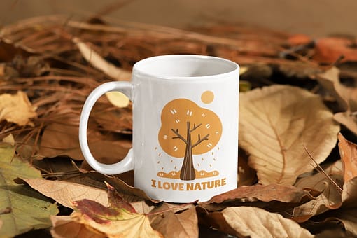 Misc Mugs I Love Nature Mug leaves