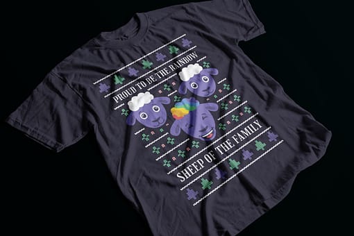 Christmas Rainbow Sheep of the Family Adult’s T-Shirt christmas