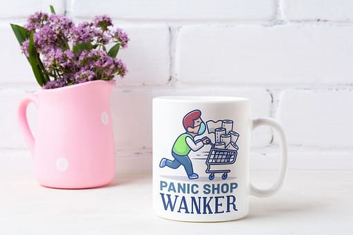 Funny Mugs Panic Shop Wanker Mug cupcakes