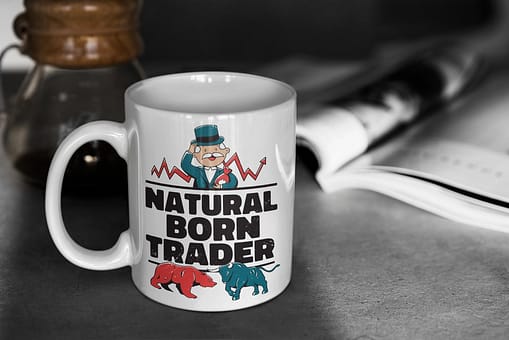 Profession Mugs Natural Born Trader Crypto / Stocks Mug bitcoin