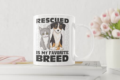 Animal Mugs Rescued Is My Favourite Breed Mug animal rescue