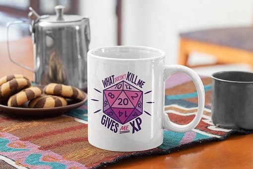 Misc Mugs What Doesn’t Kill Me, Gives Me XP Mug Dungeons & Dragons