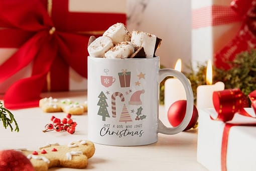 Christmas Mugs Just a Girl Who Loves Christmas Mug christmas cup