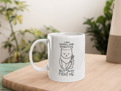 Funny Mugs Small & Sensitive Mug cat