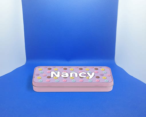 Stationery Personalised Pink Pencil Tin animals
