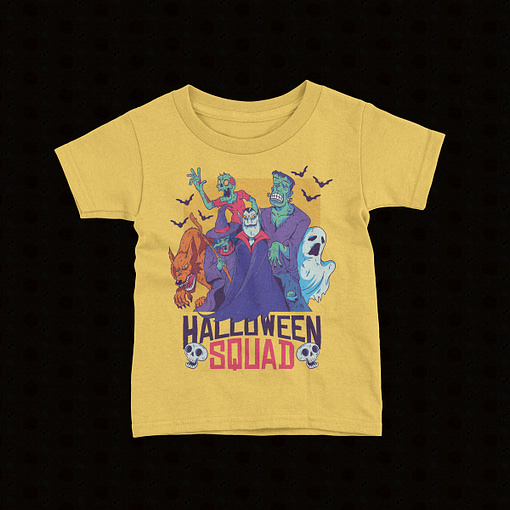 Halloween Kids Halloween Squad Kid’s T-Shirt bats