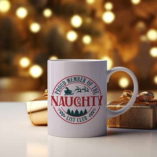 Christmas Mugs Proud Member of the Naughty List Mug christmas cup