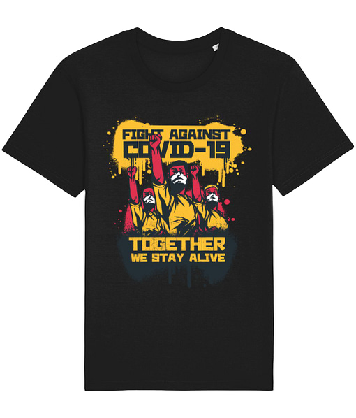 COVID-19 Fight Against COVID-19 – Together We Stay Alive Adult’s T-Shirt coronavirus