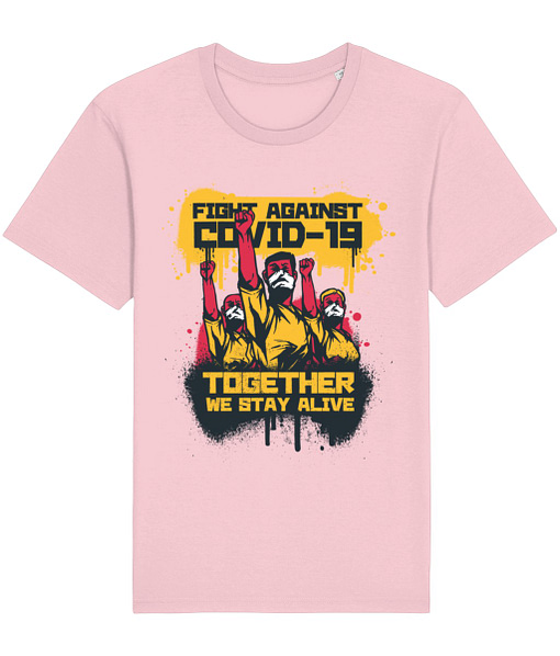 COVID-19 Fight Against COVID-19 – Together We Stay Alive Adult’s T-Shirt coronavirus