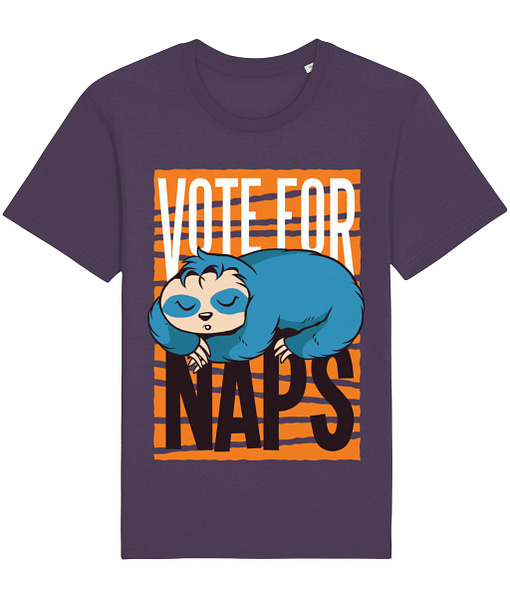 Animals & Nature Vote for Naps Sloth Adult’s T-Shirt lazy