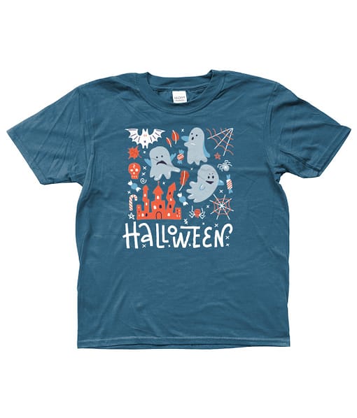 Halloween Kids Flying Ghost Spirit Halloween Kid’s T-Shirt bats