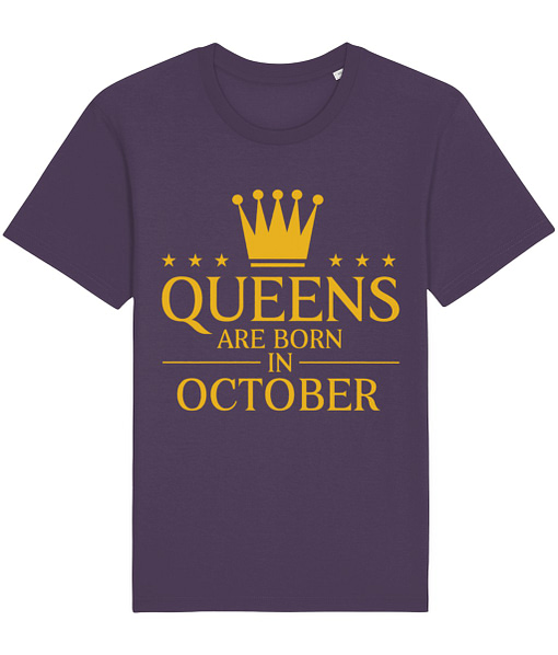 Personalised Queens are Born in – Personalised Adult’s T-Shirt birthday