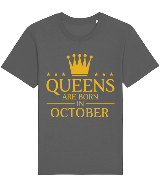 Personalised Queens are Born in – Personalised Adult’s T-Shirt birthday