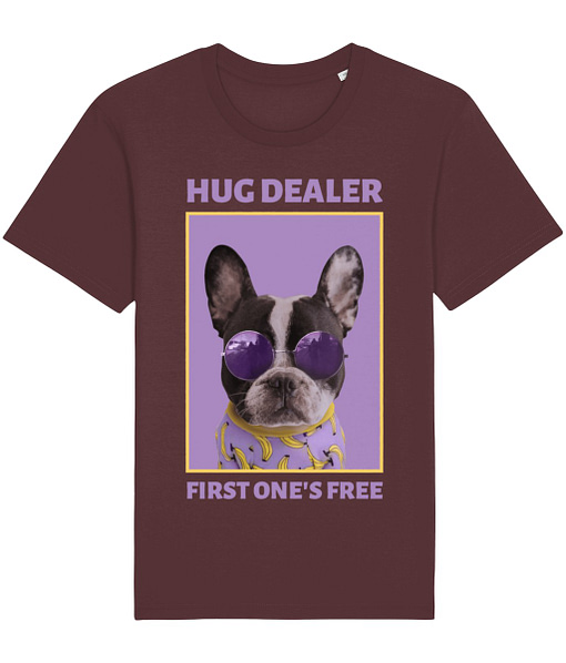 Animals & Nature French Bulldog Hug Dealer Adult’s T-Shirt drugs