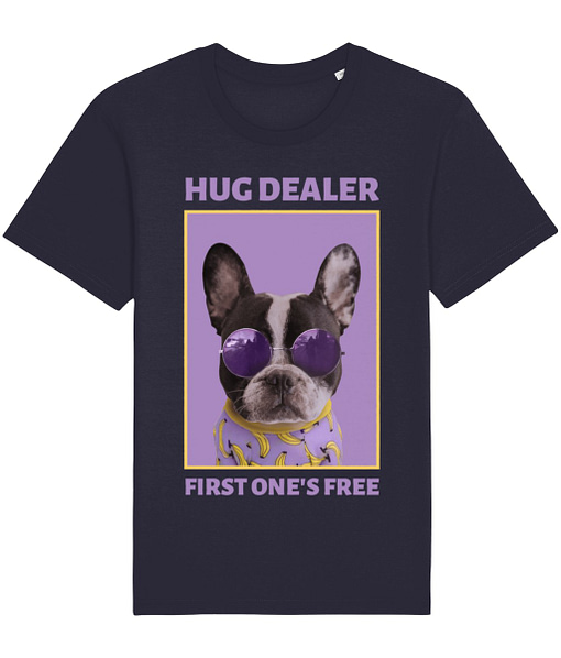 Animals & Nature French Bulldog Hug Dealer Adult’s T-Shirt drugs