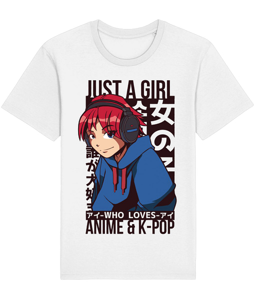 Music Just a Girl Who Loves Anime & K-Pop T-Shirt anime